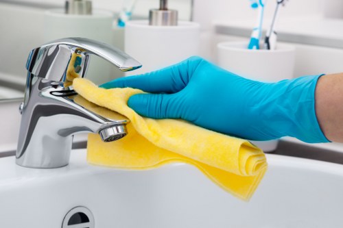 Professional carpet cleaners completing a safety-focused service
